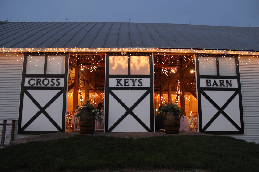 Beautiful barn doors at Cross Keys Barn wedding venue in Harrisonburg, VA.